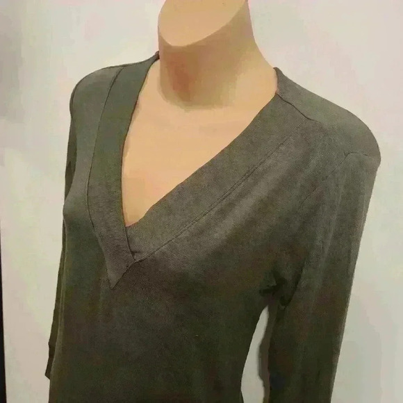 Market & Spruce Tops - NWT Market & Spruce Olive Estoria French Terry Pocket Knit Long-Sleeve Top